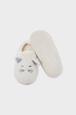 Faux Fur Mule Slippers;${refinementColor}