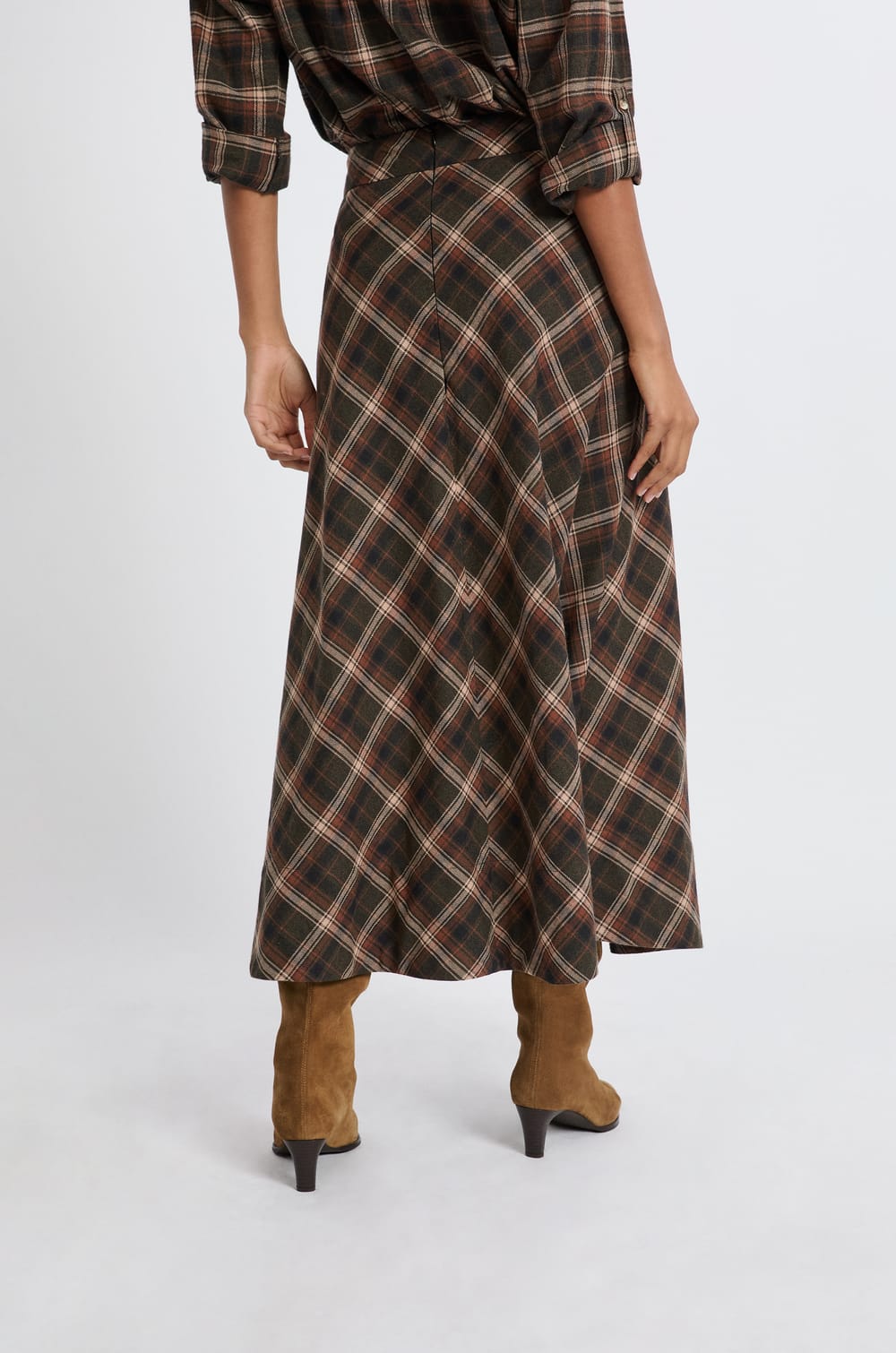 Long Patterned Cotton Skirt;${refinementColor}