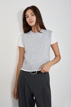 Sleeveless Round Neck Sweater;${refinementColor}