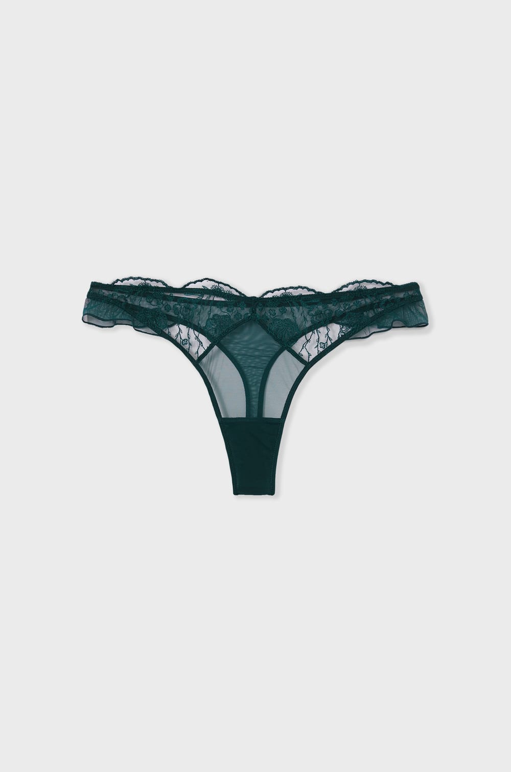 Embroidered Tulle Thong;${refinementColor}