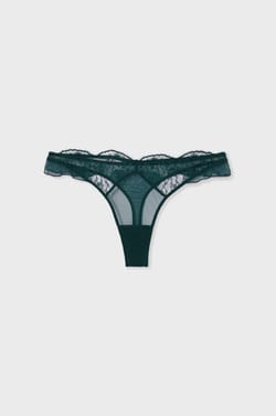 Embroidered Tulle Thong;${refinementColor}
