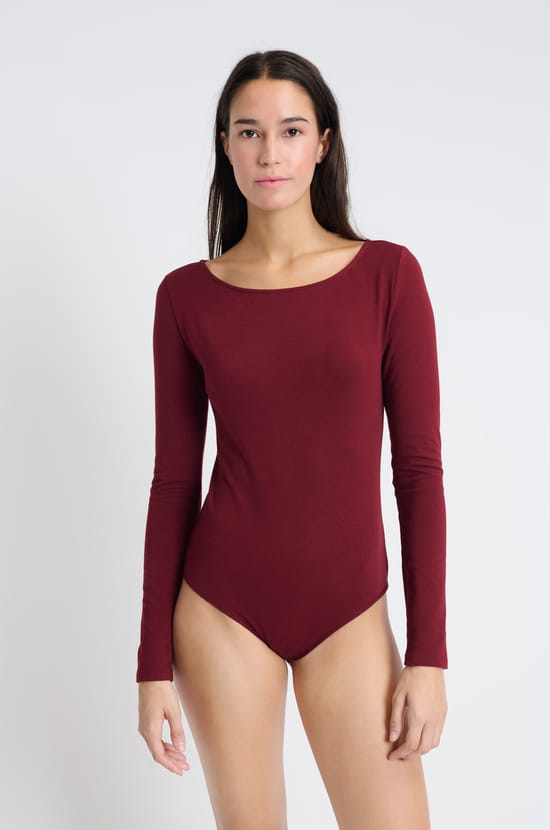 Body manches longues en coton;${refinementColor}
