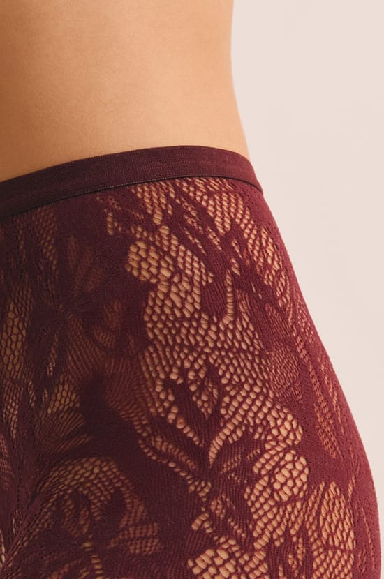 Collant transparent &agrave; motifs;${refinementColor}