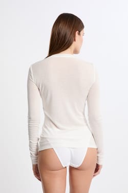 T-shirt thermique col roulé avec laine;${refinementColor}