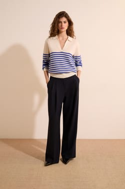 Pull col polo 100% cachemire;${refinementColor}