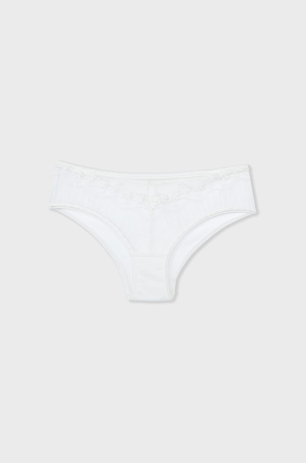 Embroidered Tulle Hipster;${refinementColor}