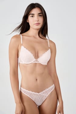 N.2 Bra - The plunge push-up bra in floral embroidery;${refinementColor}