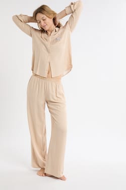 Pantalon de pyjama &agrave; rayures et taille &eacute;lastique;${refinementColor}
