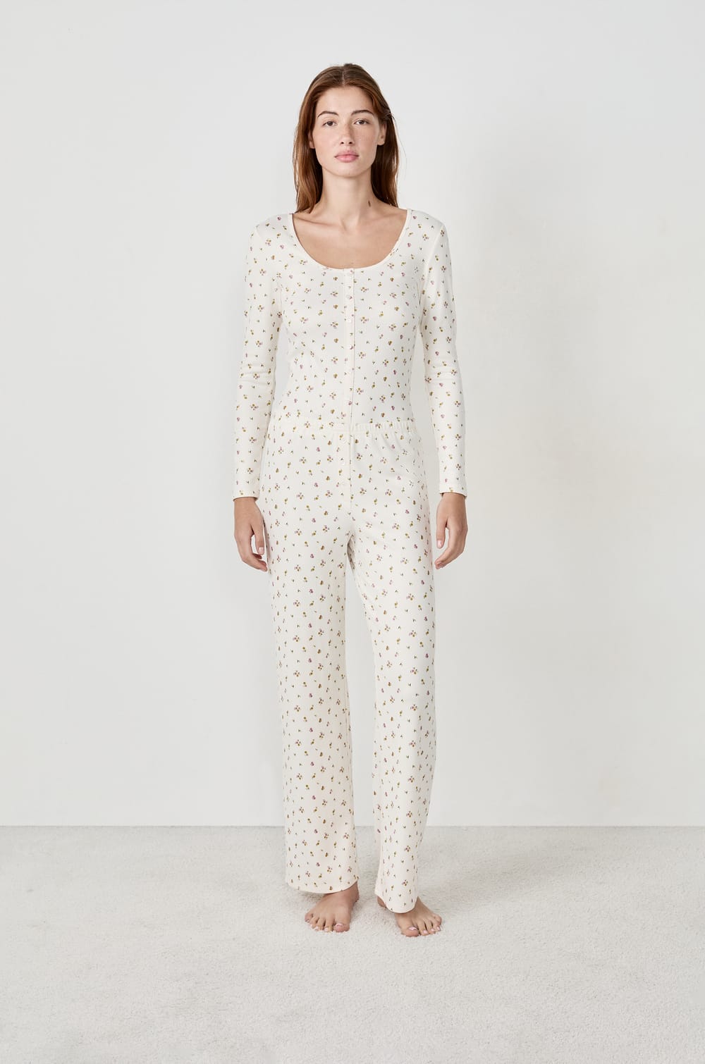 Floral Pyjama Trousers;${refinementColor}
