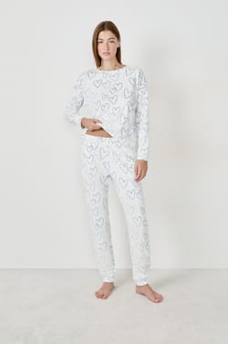 Pantalon de pyjama avec des cœurs;${refinementColor}