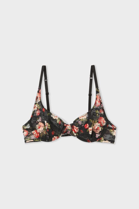 Lace printed bra;${refinementColor}