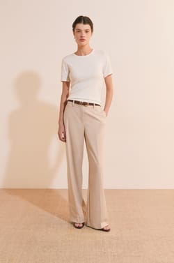 T-shirt manches courtes avec coton modal;${refinementColor}
