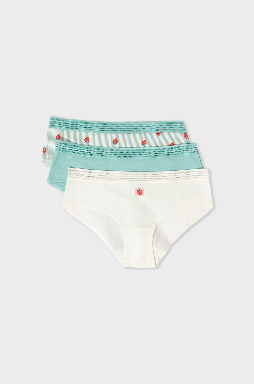 Lot de 3 shorty en coton;${refinementColor}