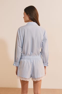 Short de pyjama &agrave; rayures;${refinementColor}