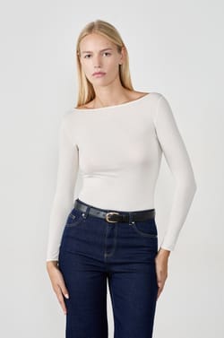 T-shirt thermique col bateau;${refinementColor}