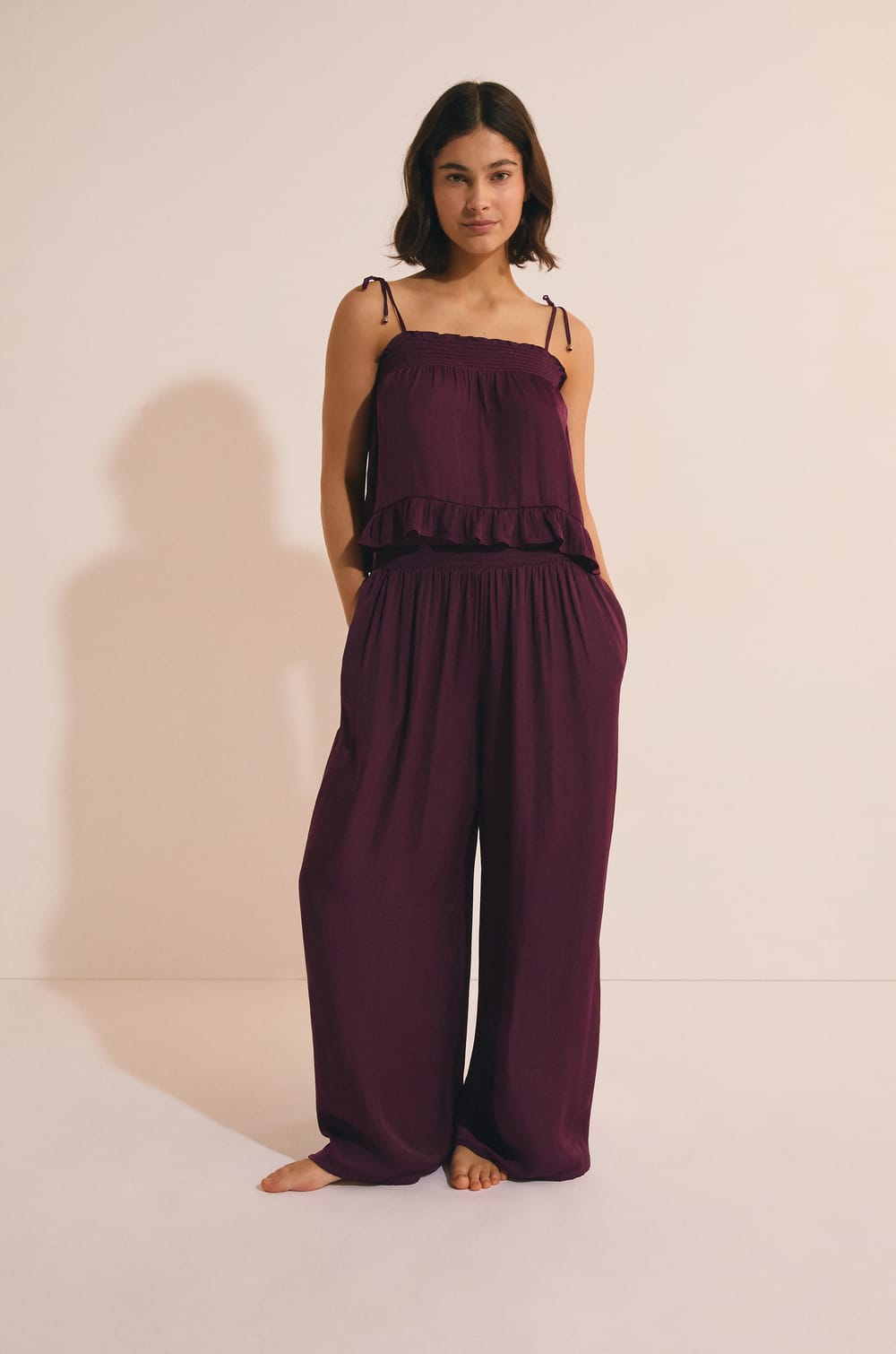 Pantalon de pyjama large;${refinementColor}