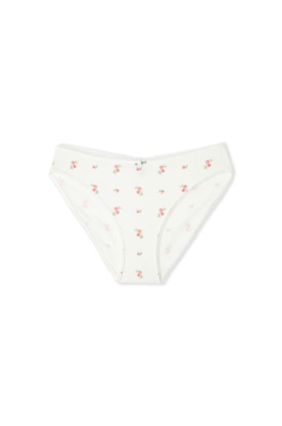 Cotton Pointelle Briefs with Motifs;${refinementColor}