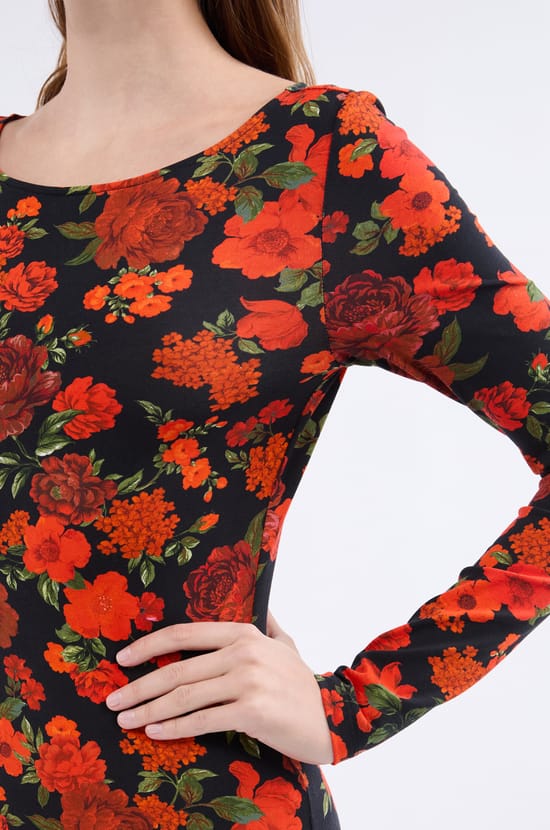 Body &agrave; motifs en coton;${refinementColor}