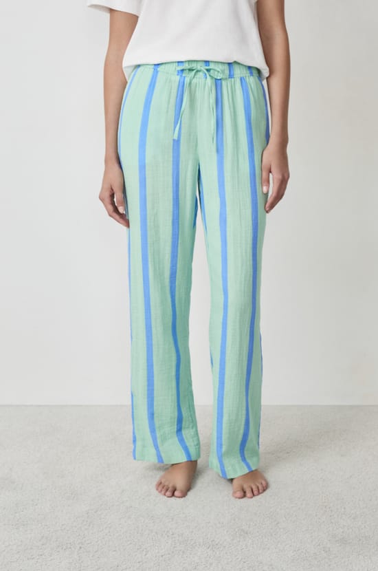 Pantalon de pyjama à rayures;${refinementColor}