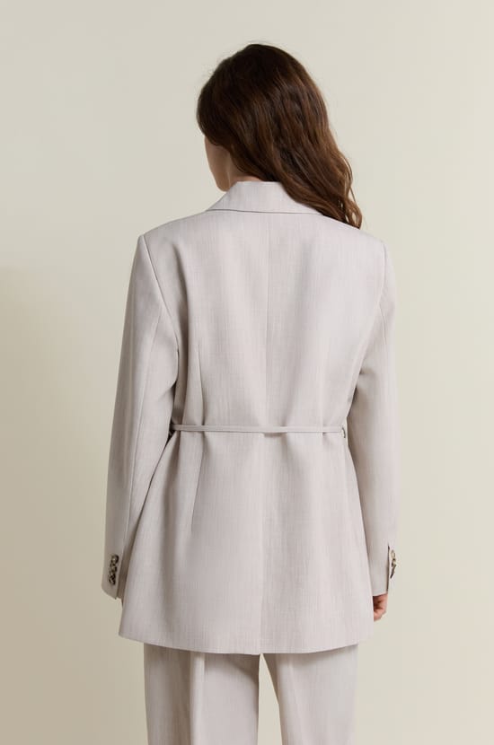 Veste blazer &agrave; nouer;${refinementColor}