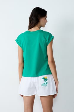 T-shirt manches courtes en coton "Farniente Siesta;${refinementColor}