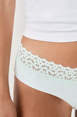 Hipster V-shape in microvezel en kant;${refinementColor}