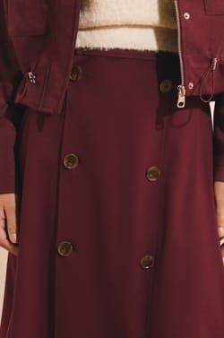 Jupe longue avec d&eacute;tails boutons;${refinementColor}