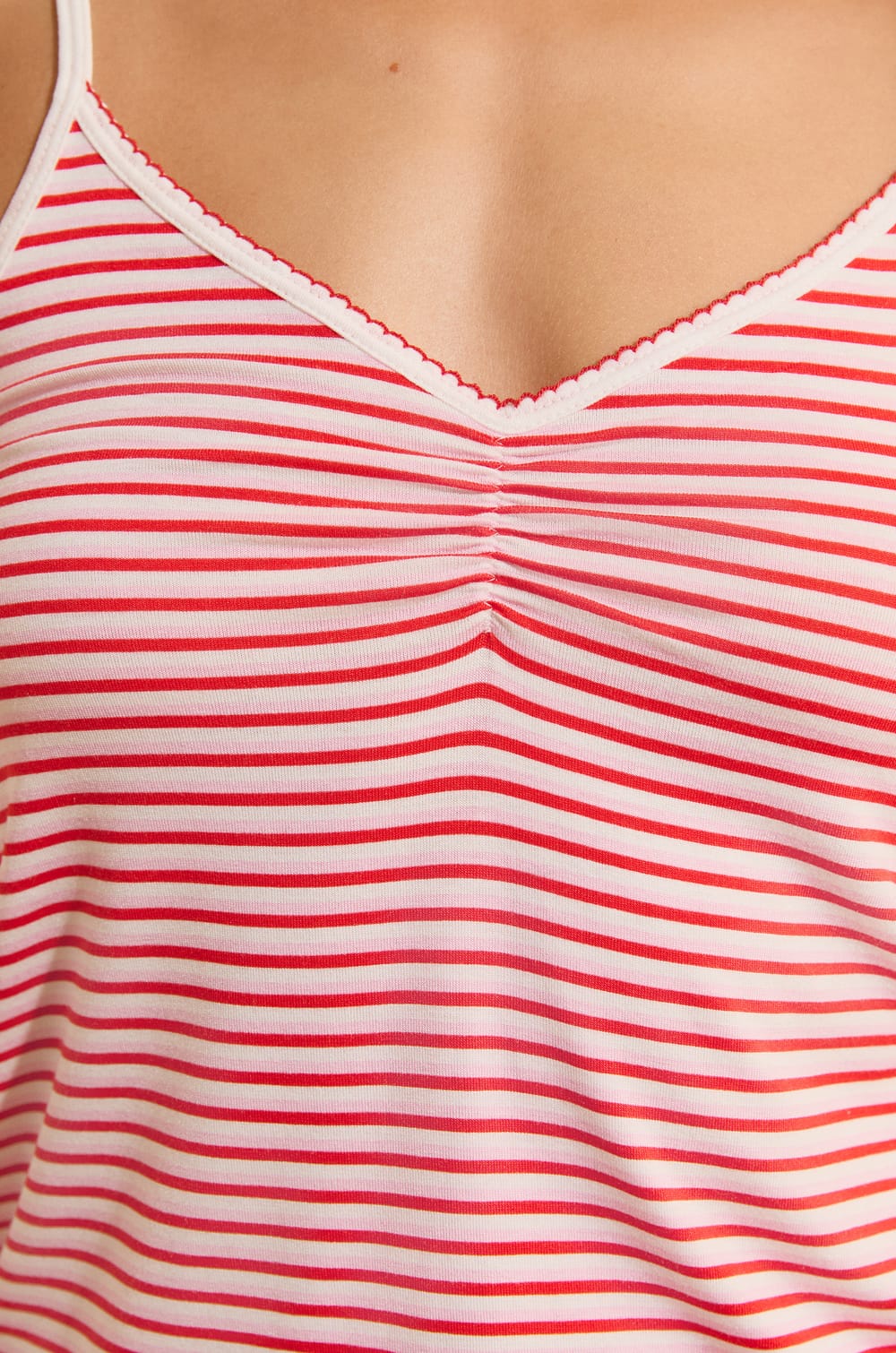 Caraco de pyjama &agrave; rayures;${refinementColor}