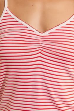 Caraco de pyjama &agrave; rayures;${refinementColor}