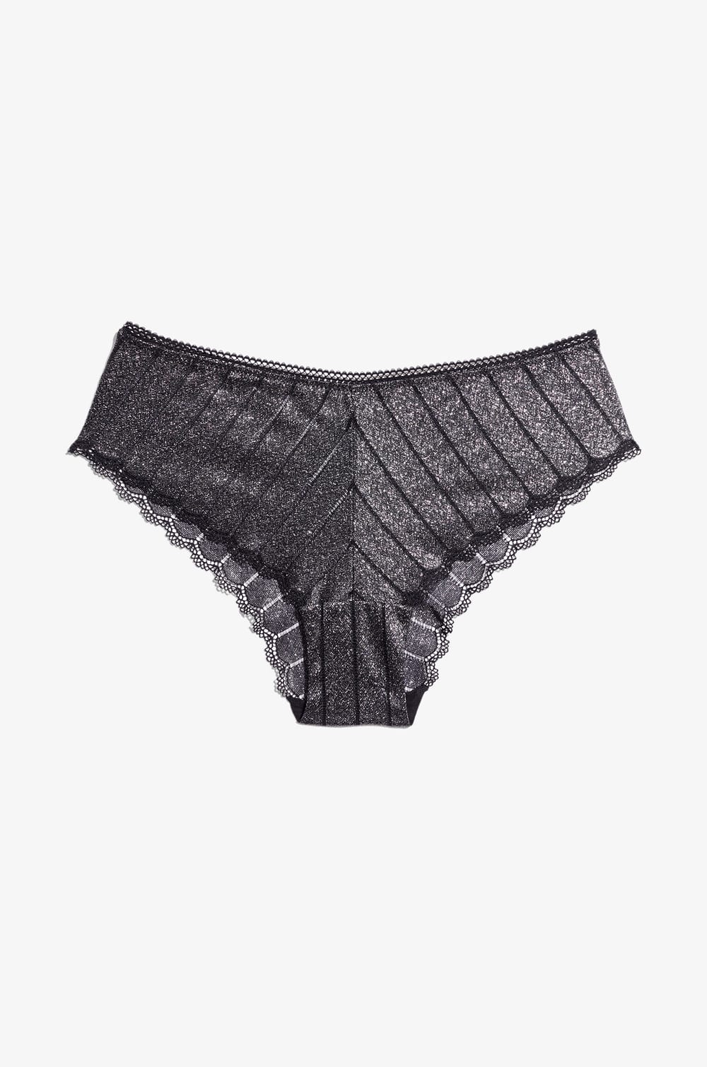Braguita culotte de encaje tejido brillante;${refinementColor}