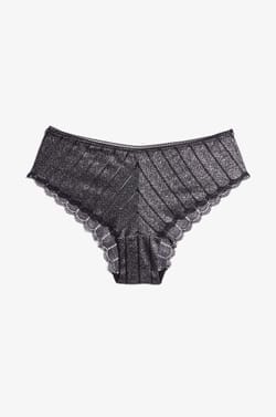 Braguita culotte de encaje tejido brillante;${refinementColor}