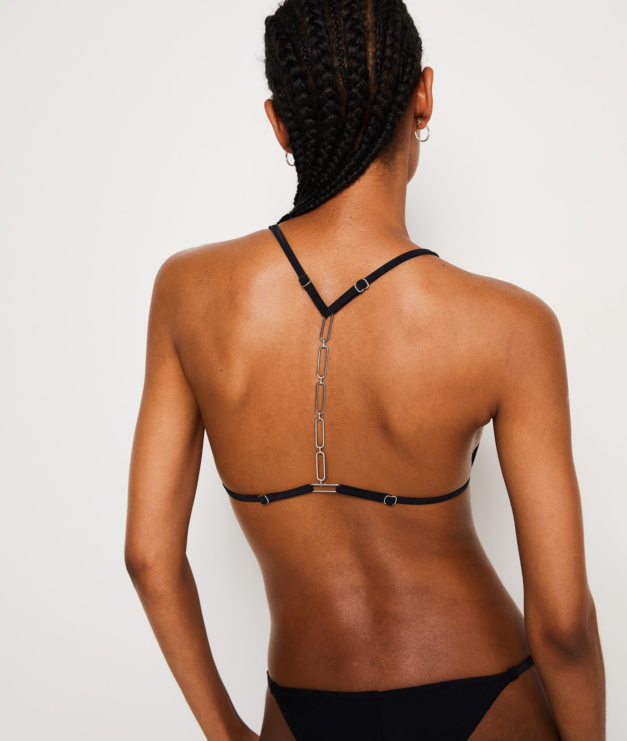Haut Top Satiné Etam - Couleur Parme Avec Sequins Argent - Jarretelles Amovibles - Taille S (36)