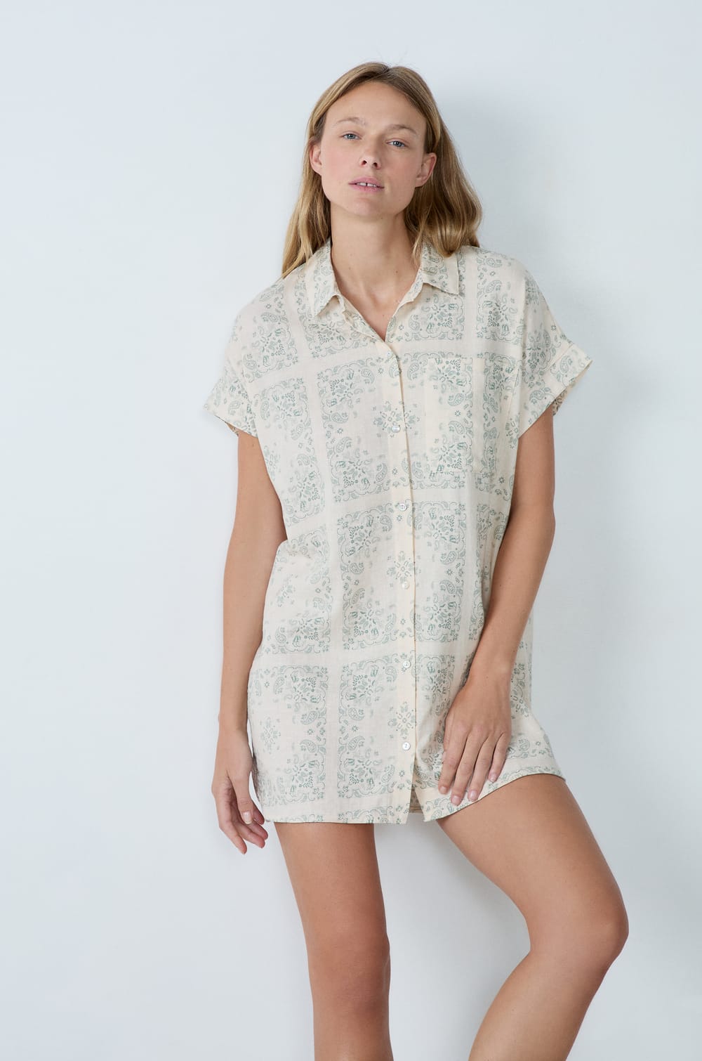 Patterned Nightshirt;${refinementColor}