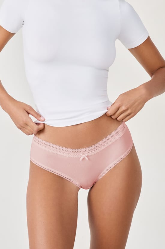 Shorty microfibre détails dentelle;${refinementColor}