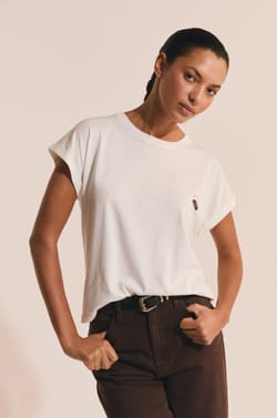 T-shirt manches courtes avec coton;${refinementColor}