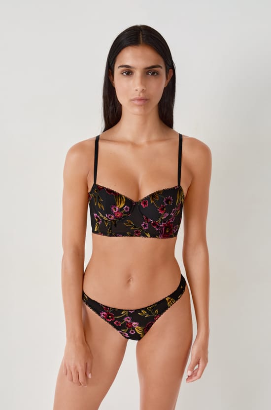 Soutien-gorge bustier à imprimés;${refinementColor}