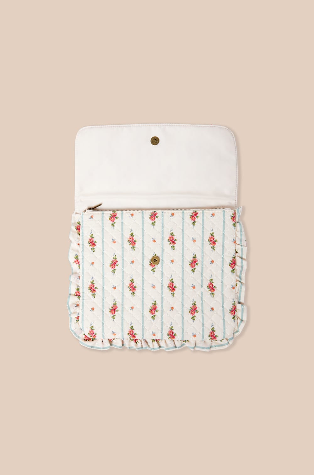 Trousse en coton &agrave; motifs fleurs;${refinementColor}
