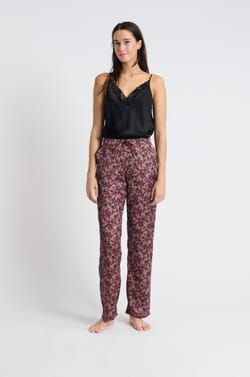 Pantalón de pijama satinado;${refinementColor}