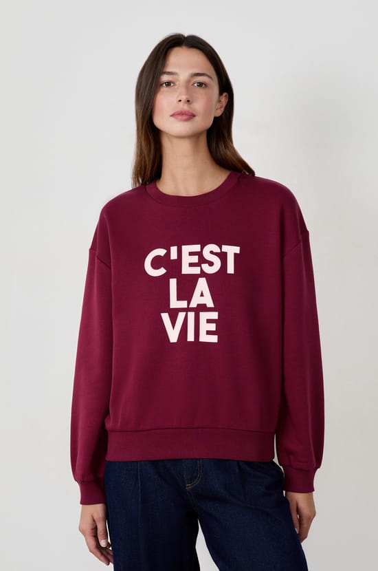 Sweat imprimé "C'est la vie;${refinementColor}