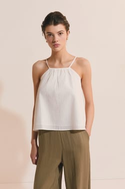 Cotton Strap Top;${refinementColor}