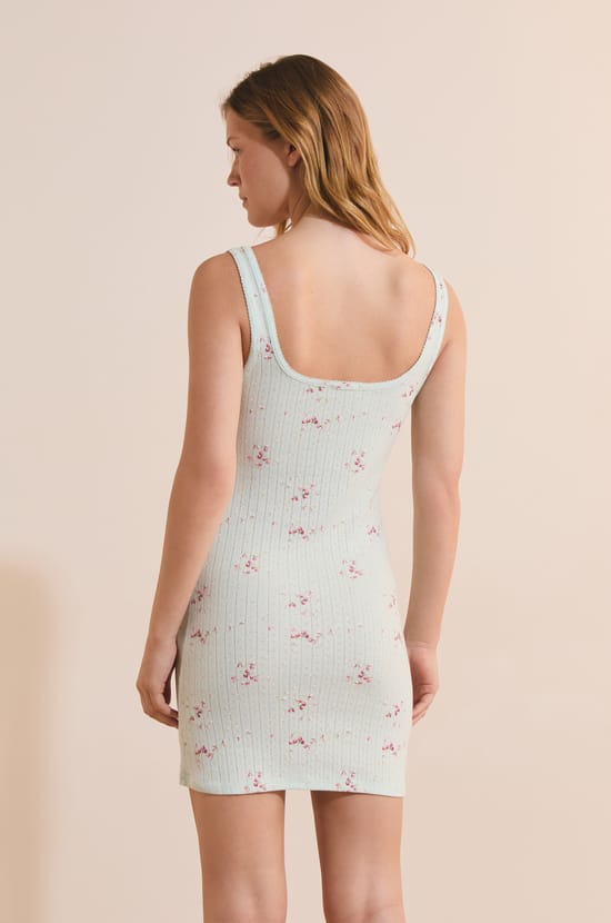 Nuisette en coton en pointelle;${refinementColor}