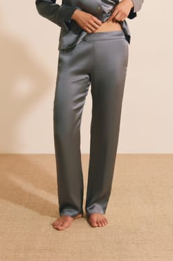 Pantalon de pyjama en soie;${refinementColor}