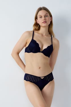 Bra No. 2 - The Plunge Push-Up with Jewel Details;${refinementColor}