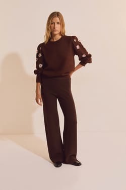 Pull avec motifs fleurs;${refinementColor}