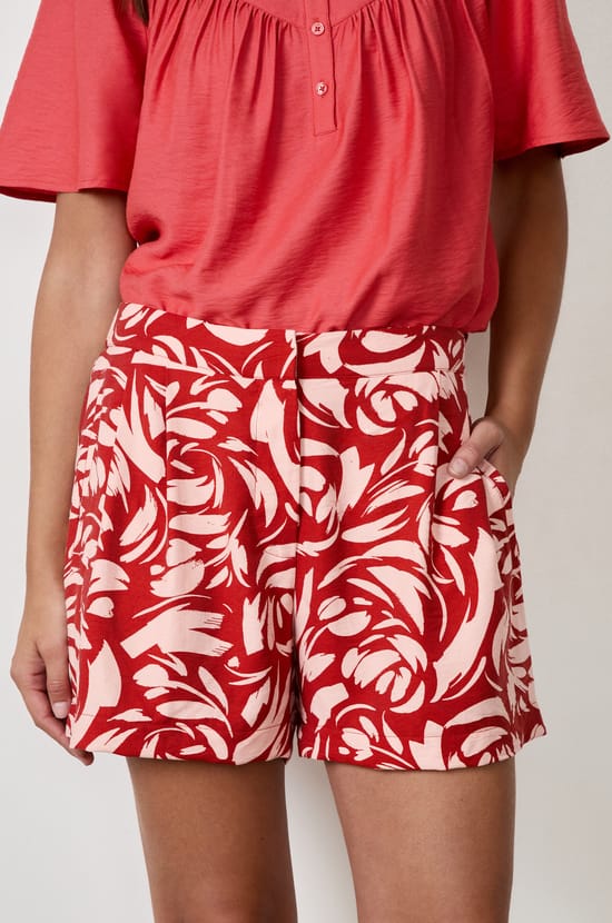 Printed fluid shorts;${refinementColor}