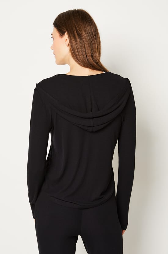 Hooded Zip-up Pyjama Sweatshirt;${refinementColor}
