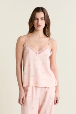 Caraco satin&eacute; &agrave; motifs;${refinementColor}