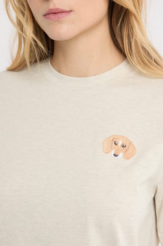 Ensemble de pyjama t-shirt brodé Teckel;${refinementColor}