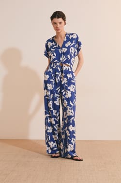 Pantalon &agrave; motifs ;${refinementColor}