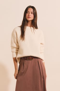 Pull manches longues avec laine;${refinementColor}
